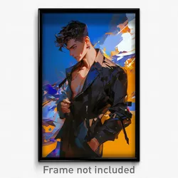 Anime Art Poster - Boy Feeling Loopy Wearing Able Blazer (Print)