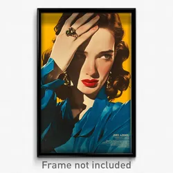 Spanish Movie Poster - Woman Feeling Adoration, Handmade Blue Shirt (Art Print)