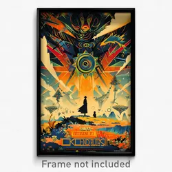 French Movie Poster - Empty Prairie (France Psychedelic Art Retro Film Print)