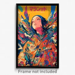 Russian Movie Poster - Woman Feeling Boredom, Cluttered Orange Kimono (Print)