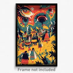 Mexican Movie Poster - Rural Dais (Mexico Psychedelic Art Retro Film Print)
