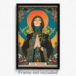 Russian Movie Poster - Woman Feeling Pleased, Flippant Necklace (Art Print)