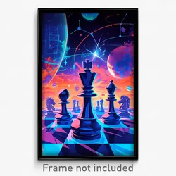 Movie Art Poster - Famous Chess Board (Psychedelic Retro Weird Film Print)