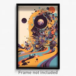 German Movie Poster - Oval Video Game (Germany Psychedelic Art Retro Film Print)