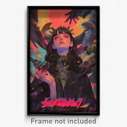 Icelandic Movie Poster - Woman Feeling Offended, Rosy Torn Cape (Art Print)