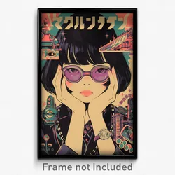 Japanese Movie Poster - Girl Feeling Joviality, Advanced Purple Tinted Eyewear