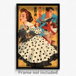 Japanese Movie Poster - Man Feeling Self Critical, Quaint Polka Dot Dress