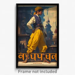 Bollywood Movie Poster - Boy Feeling Focused, Gloomy Ribbon Trimmed Legwear