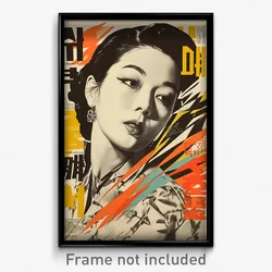 Korean Movie Poster - Woman Feeling Calm, Dramatic Beige Shirt (Korea Art Print)