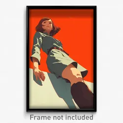 Movie Art Poster - Girl Feeling Unsettled, Simple German Clothes (Film Print)