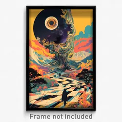 Brazilian Movie Poster - Bold Respite (Brazil Psychedelic Art Retro Film Print)