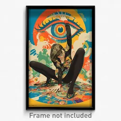 Vietnamese Movie Poster - Woman Feeling Thankful, Well Off Black Legwear (Print)