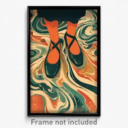 Icelandic Movie Poster - Woman Feeling Pensiveness, Well Worn Ballet Slippers