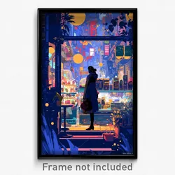 French Movie Poster - Flamboyant Comic Book Store (France Retro Film Art Print)