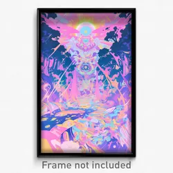 Art Poster - Pink Bight (Psychedelic Trippy Weird 11x17 Print)