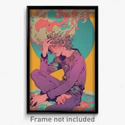 Spanish Movie Poster - Boy Feeling Aversion, Well Off Purple Bodysuit (Print)