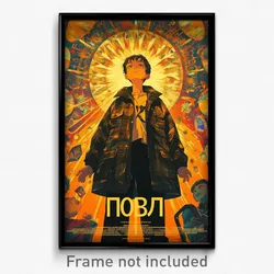 Russian Movie Poster - Boy Feeling Epiphany, Thrifty Plaid Jacket (Art Print)