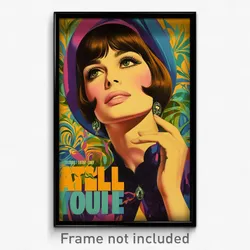 French Movie Poster - Woman Feeling Joviality, Accomplished Hat (Art Print)