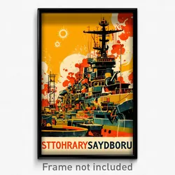 Brazilian Movie Poster - Stimulating Shipyard (Brazil Retro Film Art Print)
