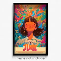 Brazilian Movie Poster - Girl Feeling Bliss, Well To Do White Bowtie (Art Print)