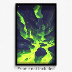 Art Poster - Unrealistic Cavern (Psychedelic Trippy Weird 11x17 Print)