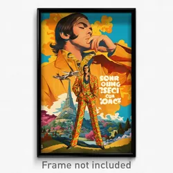 French Movie Poster - Man Feeling Serenity, Famous Back Seamed Legwear (Print)