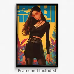 Hebrew Movie Poster - Girl Feeling Self Conscious, Glass Corset (Art Print)