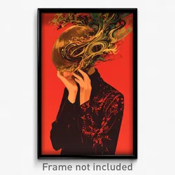 Movie Art Poster - Woman Feeling Dislike, Memorable Red Sleeves (Film Print)