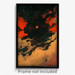 Icelandic Movie Poster - Complicated Nebula (Iceland Retro Film Art Print)