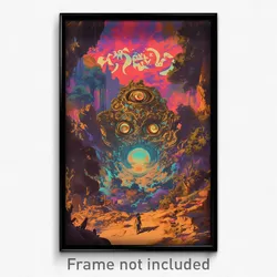 Thai Movie Poster - Fluffy Grotto (Thailand Psychedelic Art Retro Film Print)