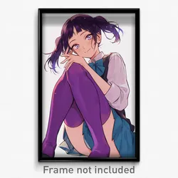 Anime Art Poster - Woman Feeling Admiration, Accomplished Purple Socks (Print)