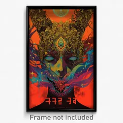 Hebrew Movie Poster - Silent Mansion (Israel Psychedelic Art Retro Film Print)
