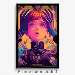 French Movie Poster - Boy Feeling Undermined, Violet Aqua Gloves (Art Print)