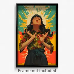 Indonesian Movie Poster - Girl Feeling Optimistic, Majestic Clothes Around Waist