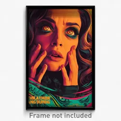 Mexican Movie Poster - Woman Feeling Surprise, Academic Wetsuit (Art Print)