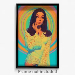 Greek Movie Poster - Woman Feeling Liking, Ambitious Lace Trim (Art Print)