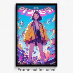 Korean Movie Poster - Girl Feeling Liking, Radiant Cross Choker (Art Print)