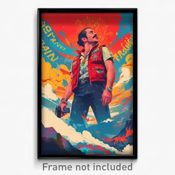 Mexican Movie Poster - Man Feeling Gloomy, Silly Red Vest (Mexico Art Print)