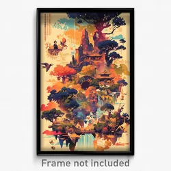 Indonesian Movie Poster - Brown Ark (Indonesia Psychedelic Art Retro Film Print)