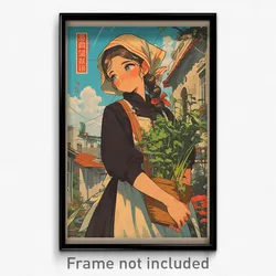 Vietnamese Movie Poster - Girl Feeling Charity, Modest Apron (Vietnam Art Print)