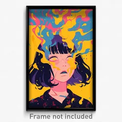 Spanish Movie Poster - Girl Feeling Overwhelmed, Thoughtful Impossible Clothes