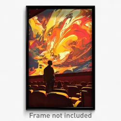 Art Poster - Negligible Movie Theatre (Psychedelic Trippy Weird 11x17 Print)