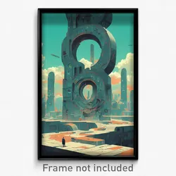 Movie Art Poster - Unique Bazaar (Psychedelic Trippy Retro Cartoon Film Print)