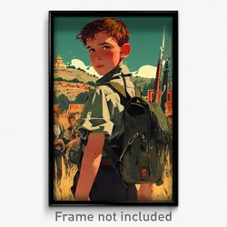 Spanish Movie Poster - Boy Feeling Scorn, Unkempt Green Vest (Spain Art Print)