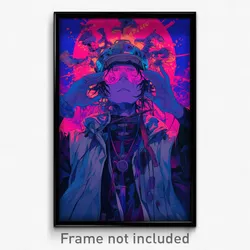 Anime Art Poster - Boy Feeling Admiration, Homely Eyewear On Headwear (Print)