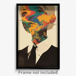 Spanish Movie Poster - Boy Feeling Positive, Beautiful Black Necktie (Art Print)