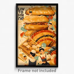 Vietnamese Movie Poster - Striped Bakery (Vietnam Retro Film Art Print)