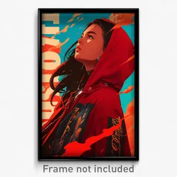 Indonesian Movie Poster - Woman Feeling Epiphany, Tremendous Red Hoodie (Print)