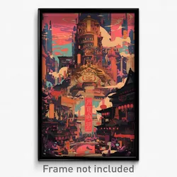 Icelandic Movie Poster - Infamous Chinese City (Iceland Retro Film Art Print)