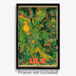 Icelandic Movie Poster - Green Turn (Iceland Psychedelic Art Retro Film Print)